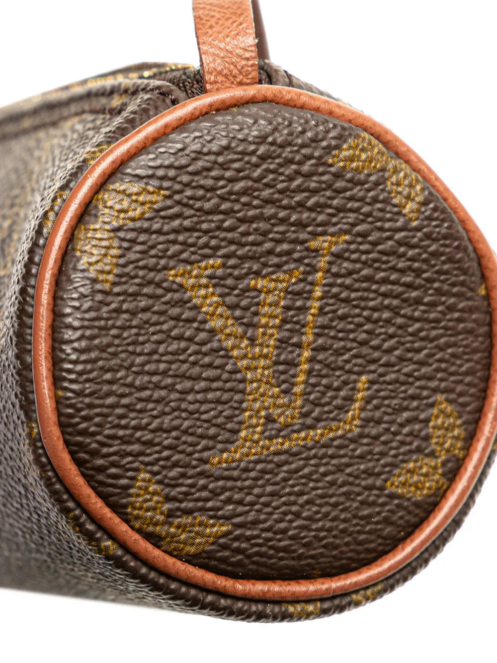 Pre-owned Louis Vuitton 1990-2025 Monogram Papillon Pochette Handbag In Brown