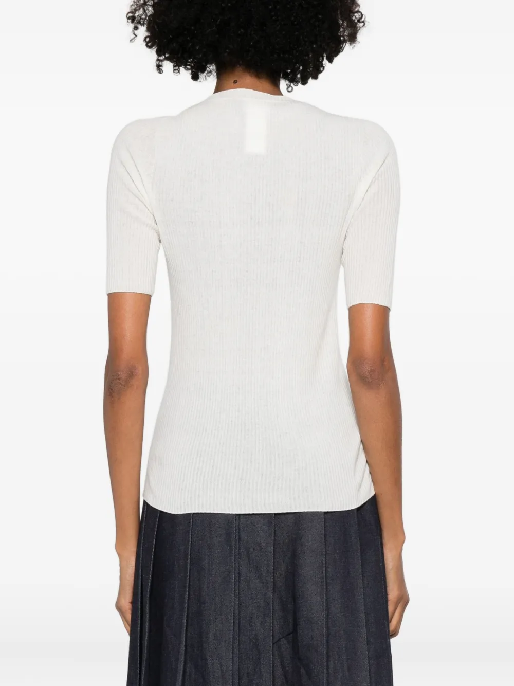 Fabiana Filippi Gebreide top van wolblend Wit