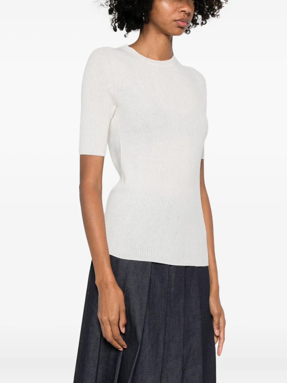 Fabiana Filippi Gebreide top van wolblend Wit