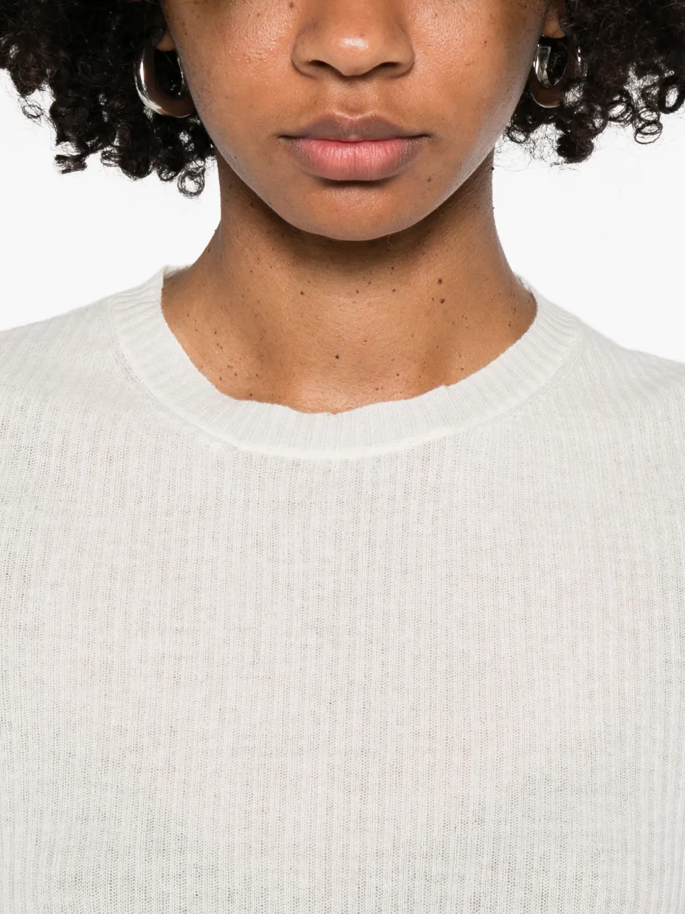 Fabiana Filippi Gebreide top van wolblend Wit