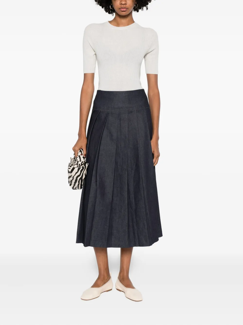 Fabiana Filippi Gebreide top van wolblend Wit