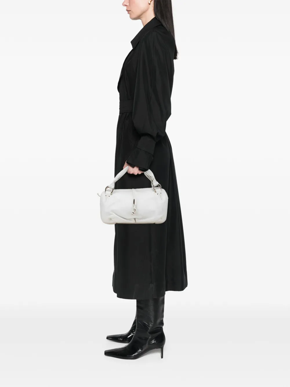 Pre-owned Celine 2006 Calfskin Bittersweet Hobo Bag In White