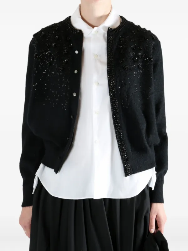 tao ビーズ装飾 カーディガン ニット