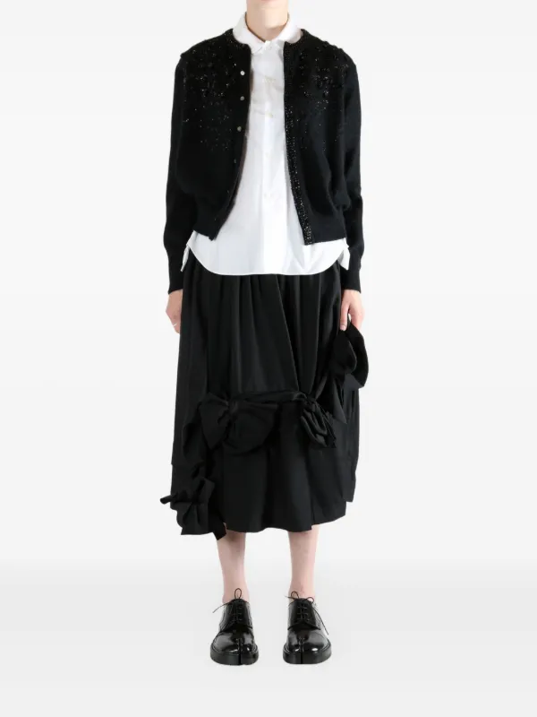 tao ビーズ装飾 カーディガン ニット