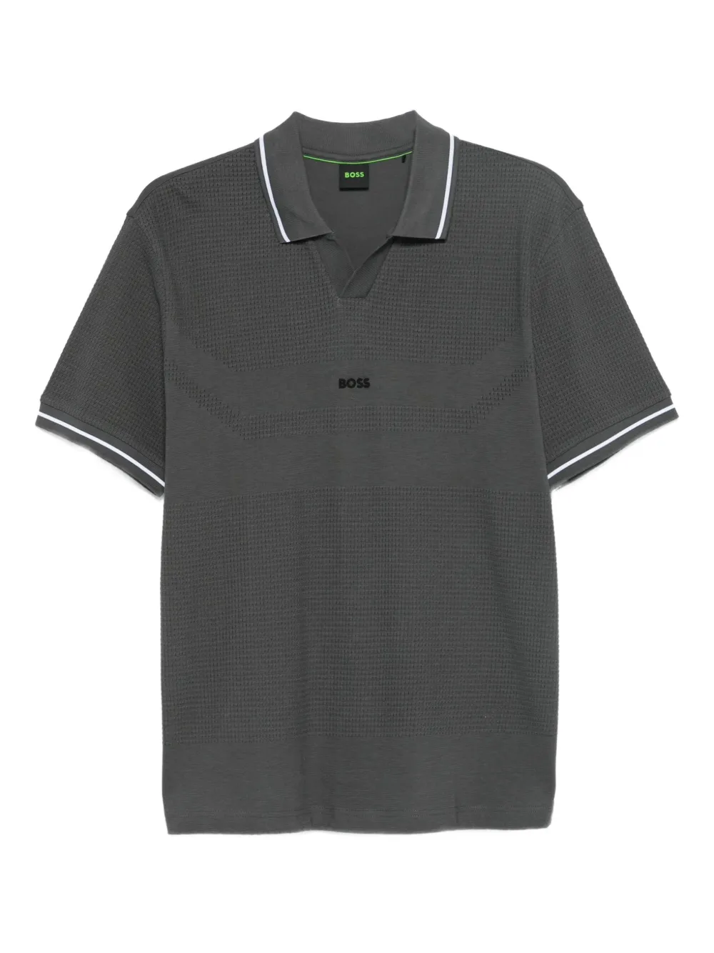 BOSS jacquard polo shirt - Grau