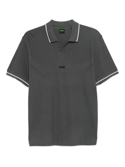 BOSS playera tipo polo en jacquard
