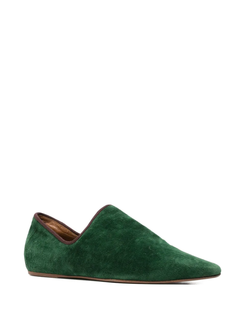 Romeo Gigli Pre-Owned 1990s suède slippers - Groen