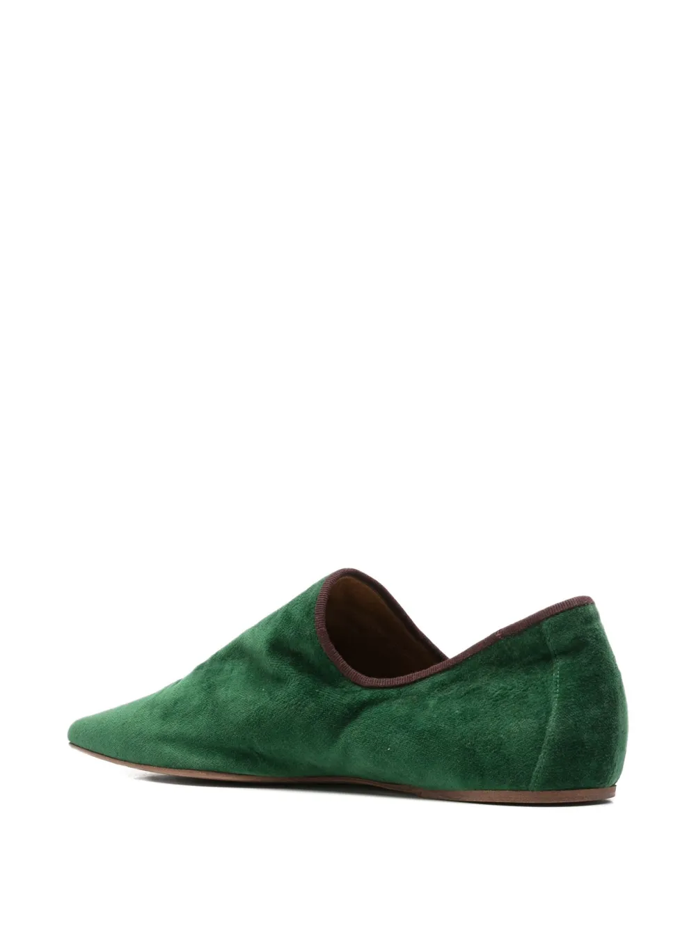 Pre-owned Romeo Gigli 1990s Suede Slippers In Green