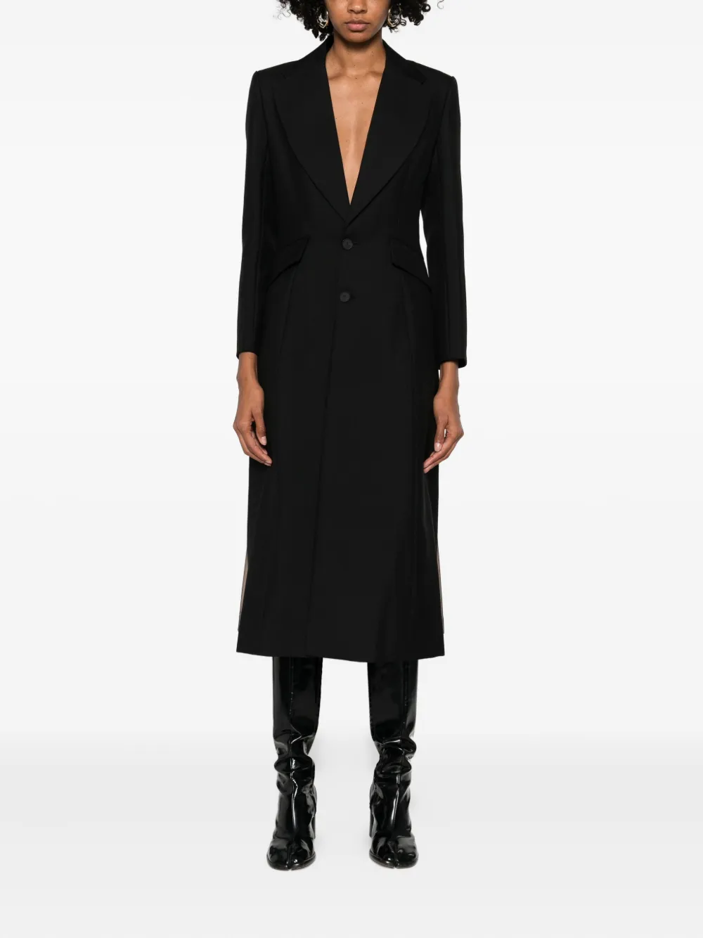  Quetsche Panelled Coat - Black 