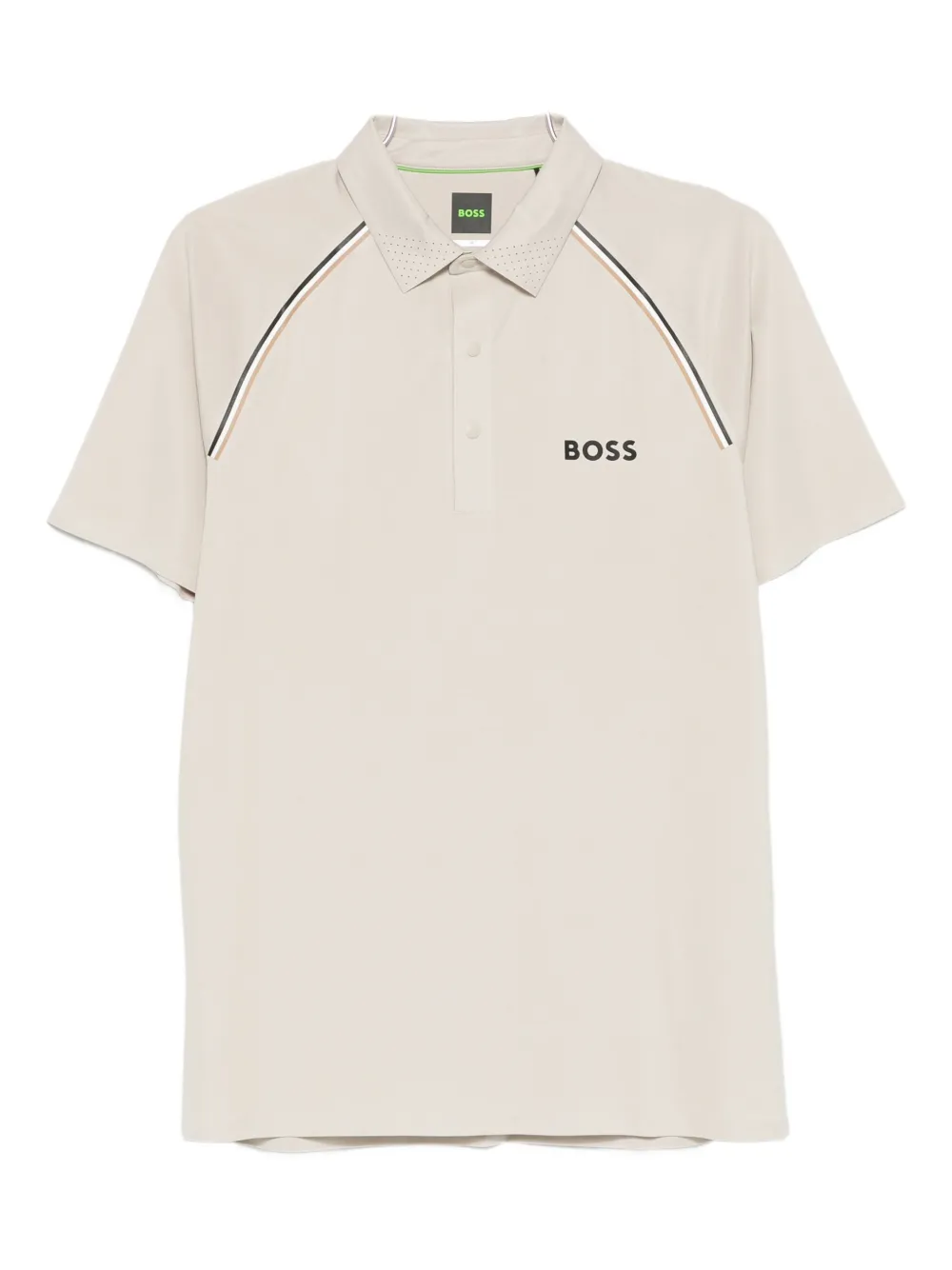 Hugo Boss Logo-detail Polo Shirt In Neutral