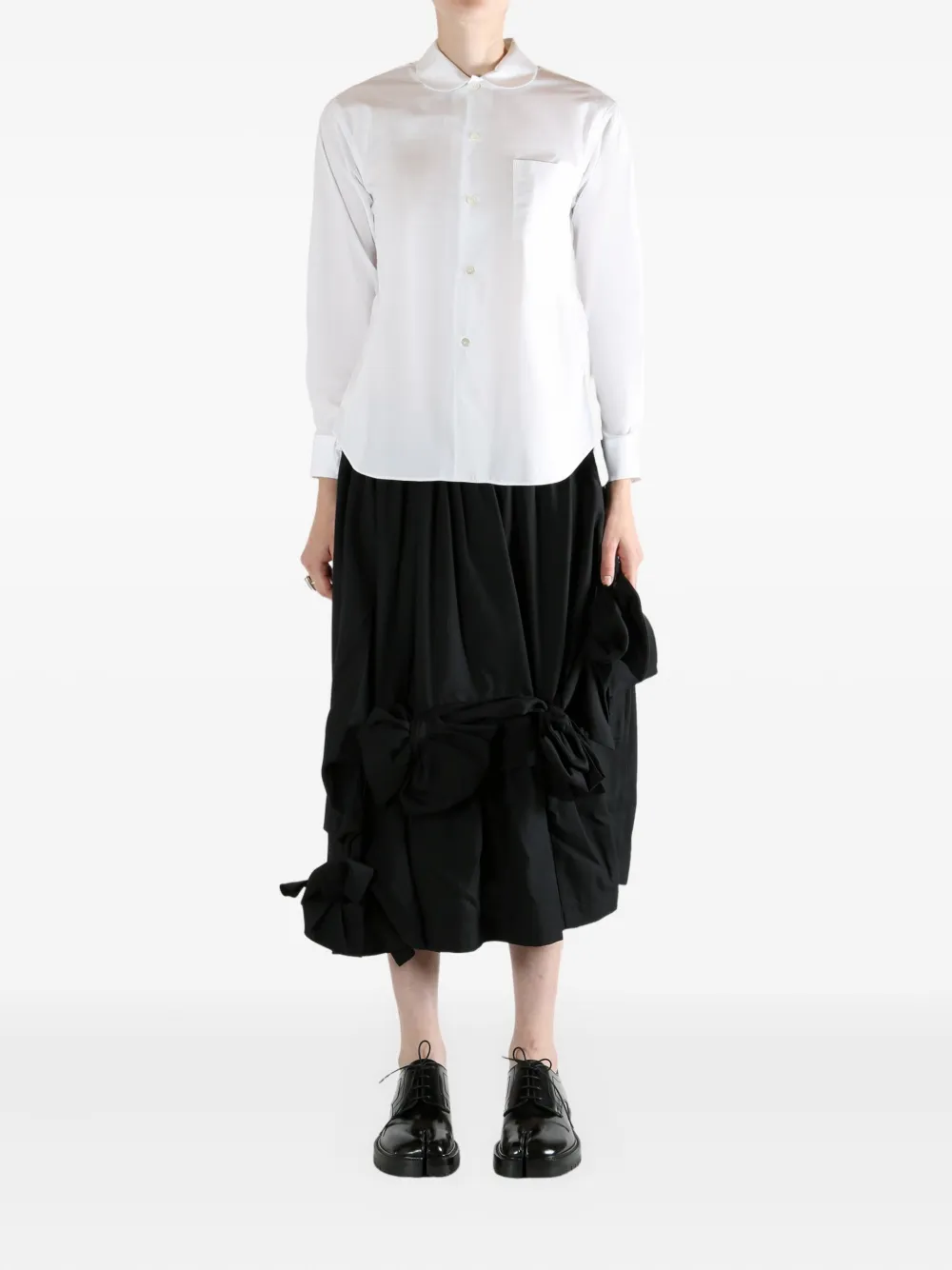Comme des Garçons TAO round-collar top - Wit