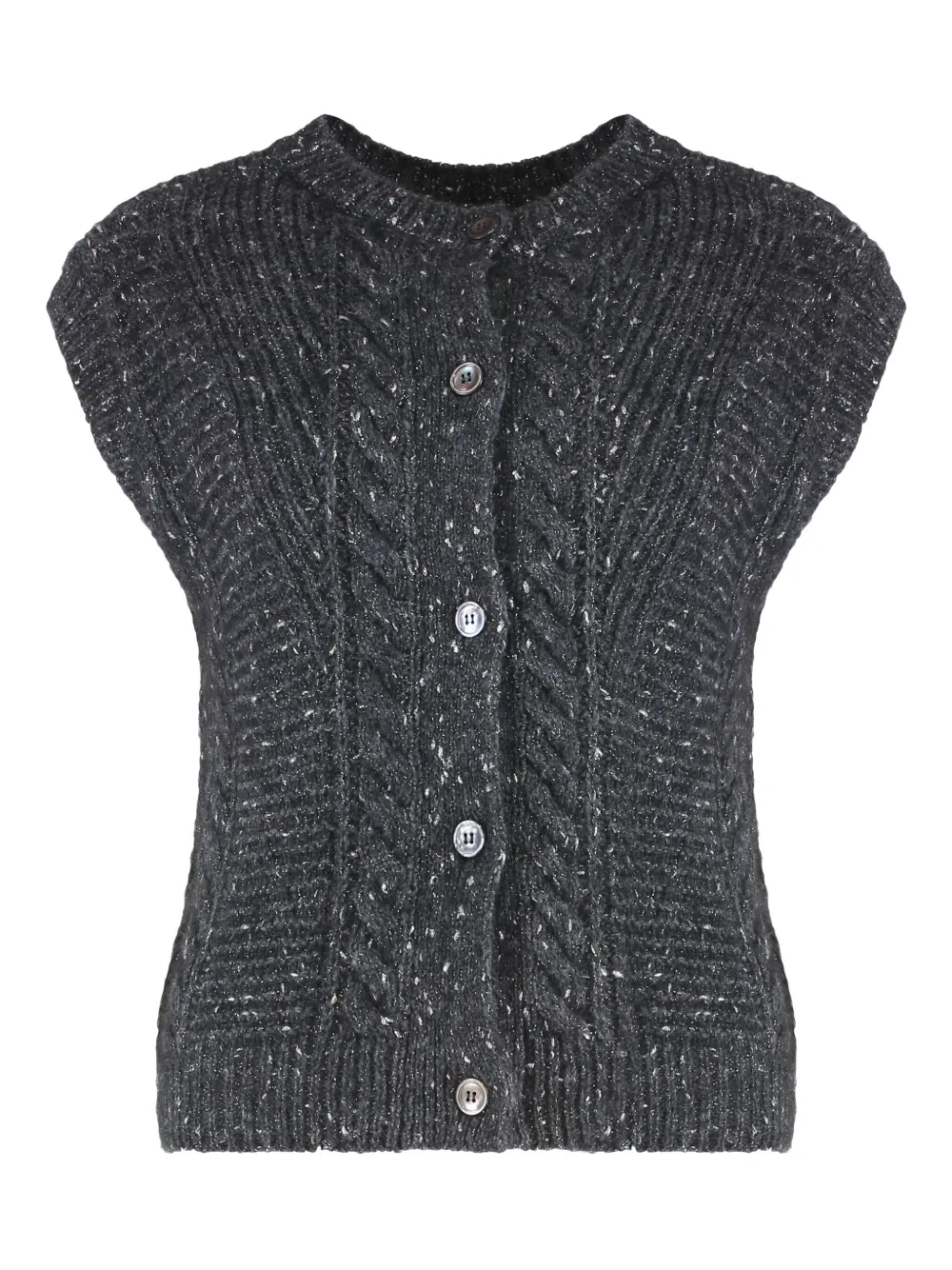 Max Mara Taffy buttoned vest - グレー Max Mara Taffy buttoned vest - グレー