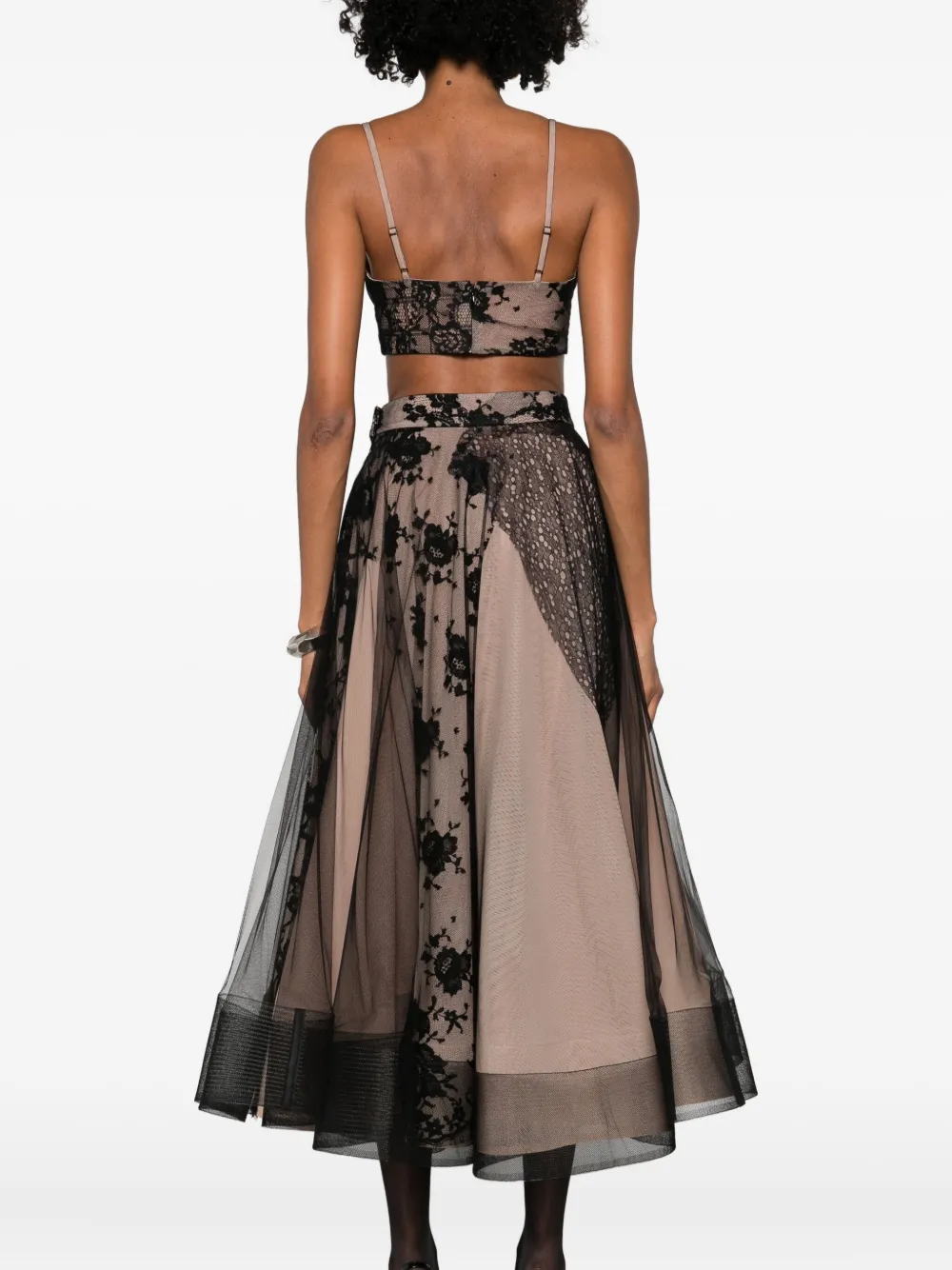 Quetsche Lace Corset In Brown