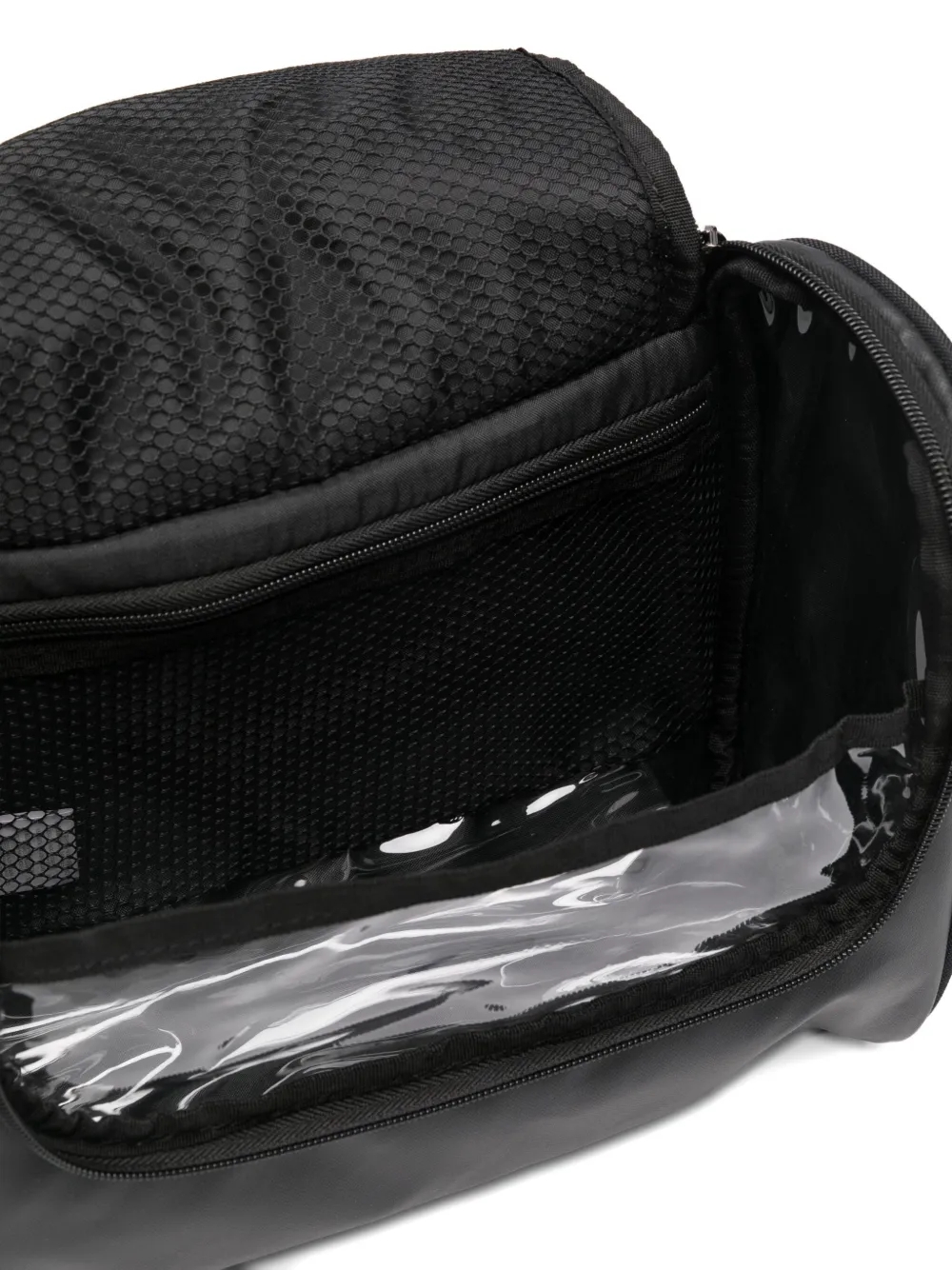 Mandarina Duck Logo-detail Travel Pouch In Black