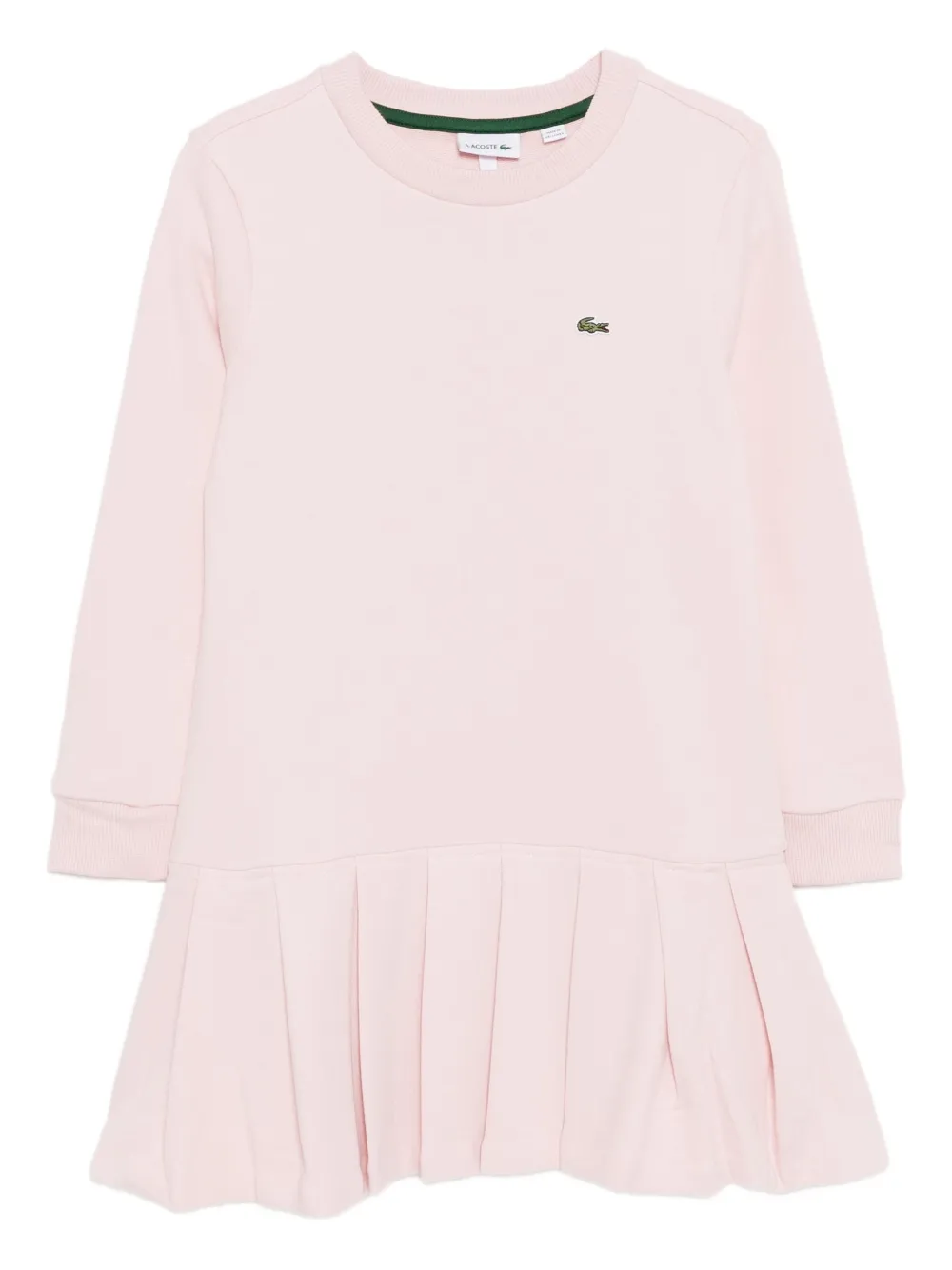 Lacoste Jurk met geborduurd logo Roze