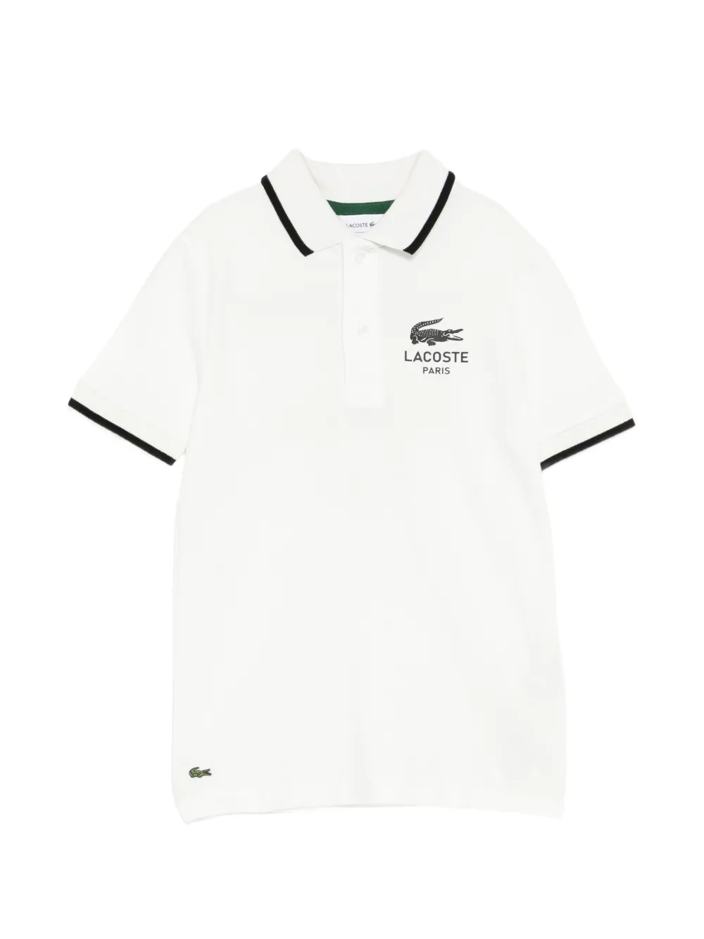 Lacoste Kids logo-pique polo shirt - Bianco