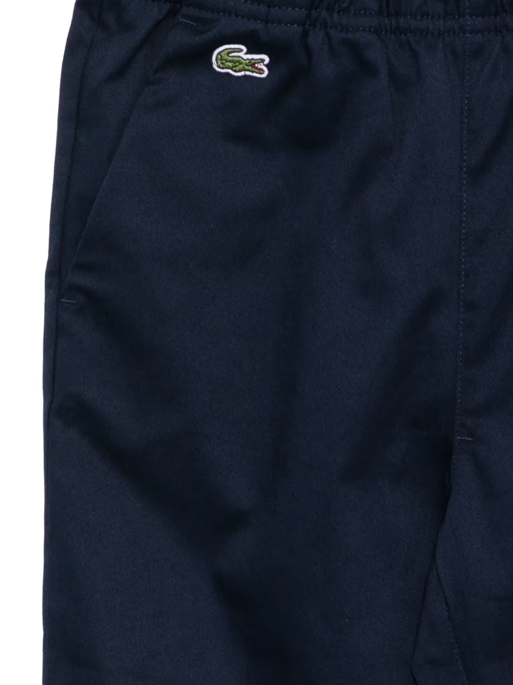 Lacoste Stretch katoenen gabardine broek Blauw