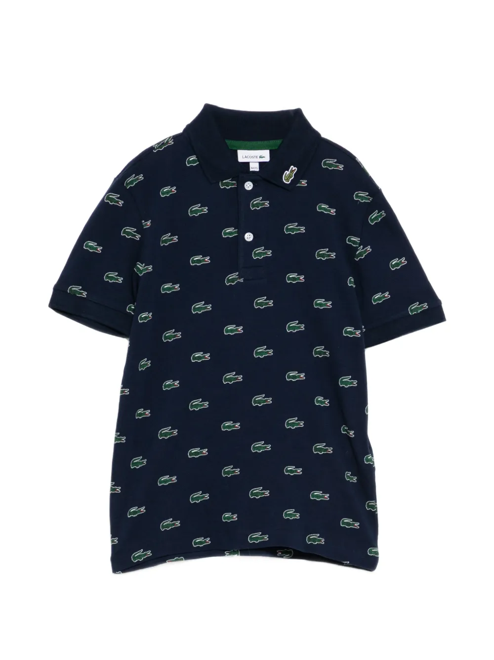 Lacoste printed piqué polo shirt - Blu