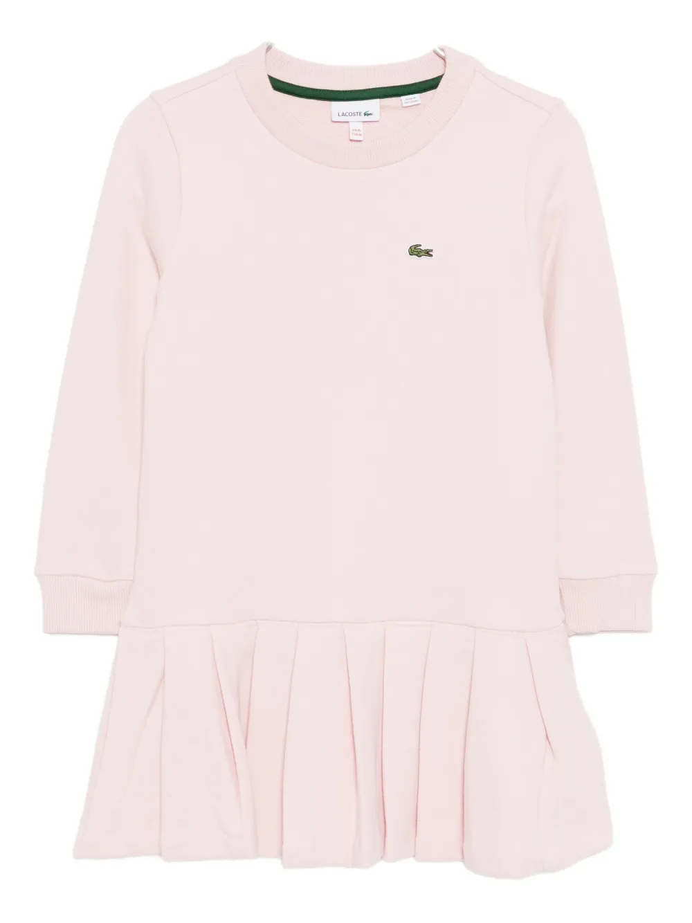 Lacoste Logo-embroidered Dress In Pink