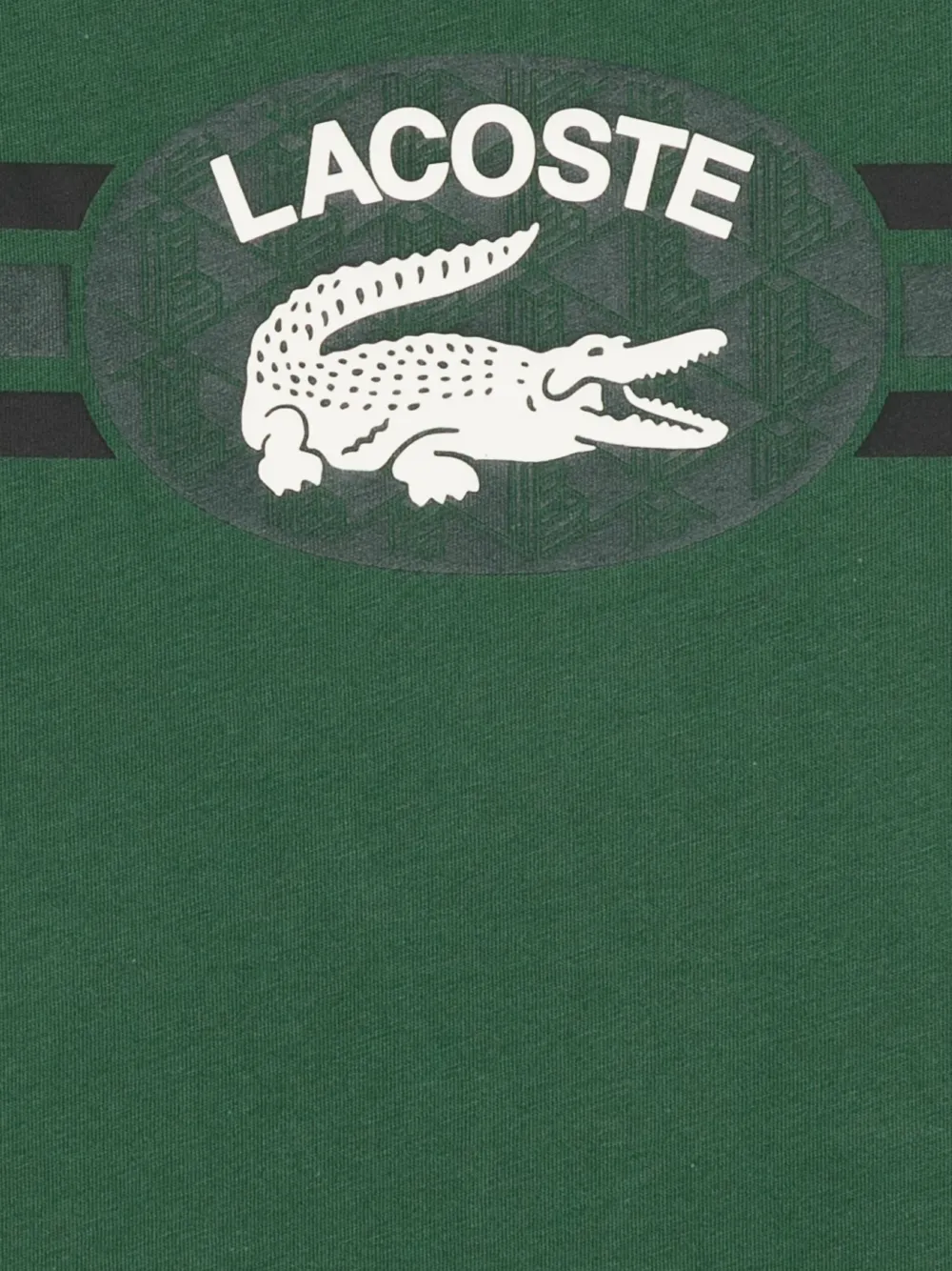 Lacoste T-shirt met monogramprint Groen