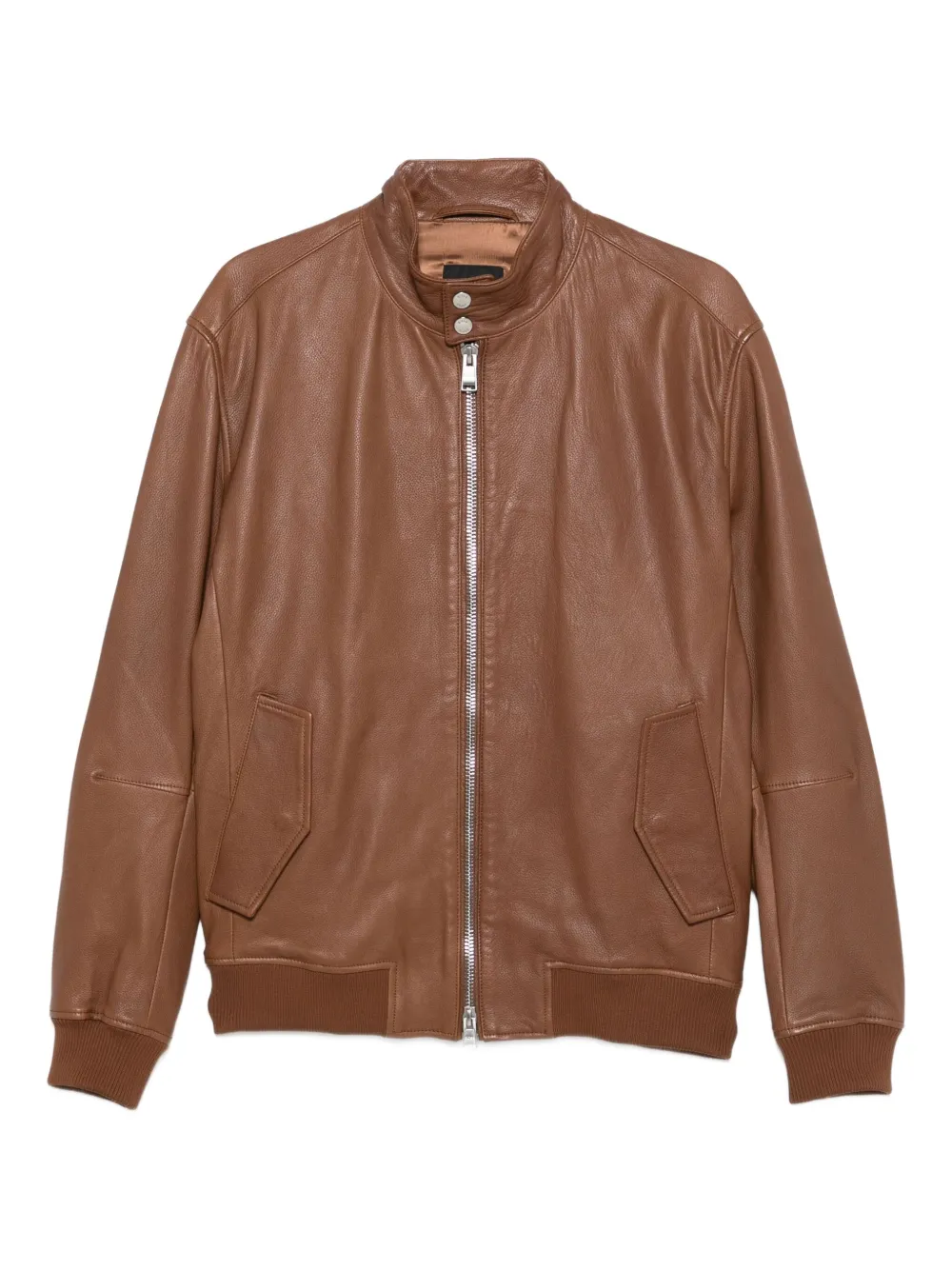 BOSS leather bomber jacket | Brown | Image 1
