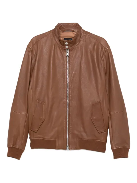 BOSS chamarra bomber de piel