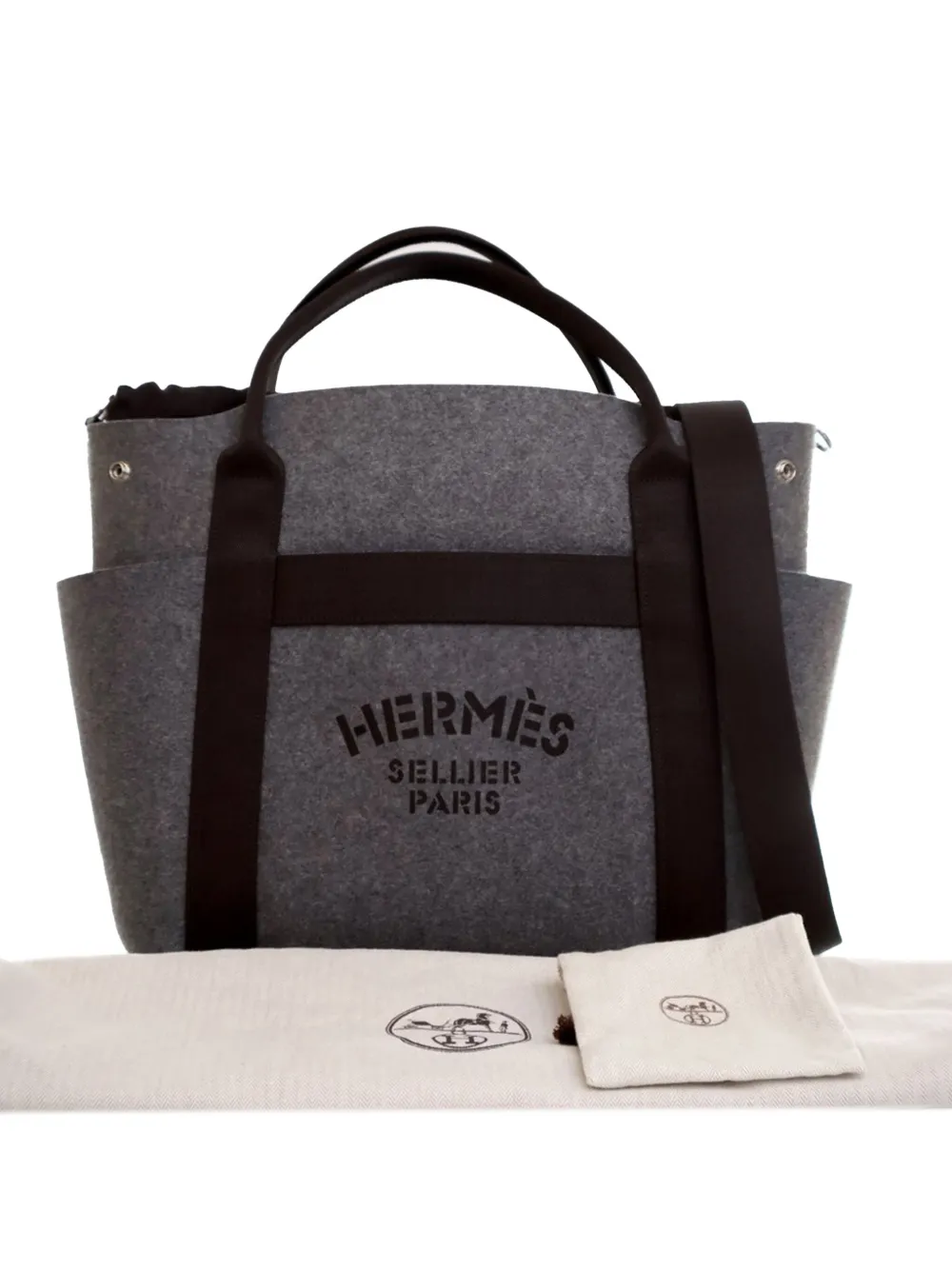 Hermès Pre-Owned 2023 Feutre Sac de Pansage Groom Bag satchel | Pre-Owned | Image 2