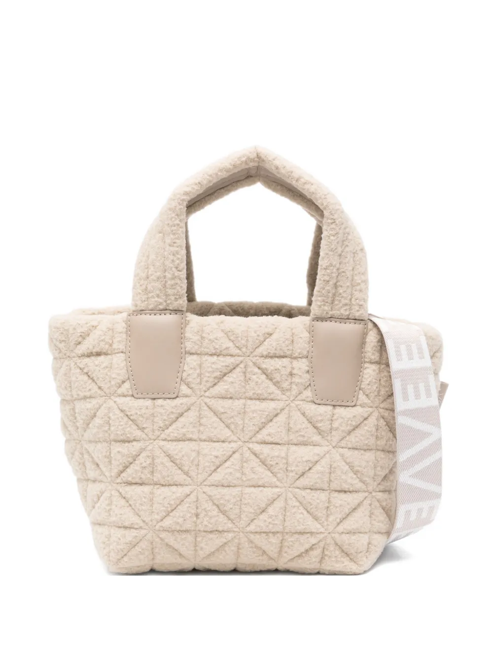 Veecollective Quilted Tote Bag In Neutral