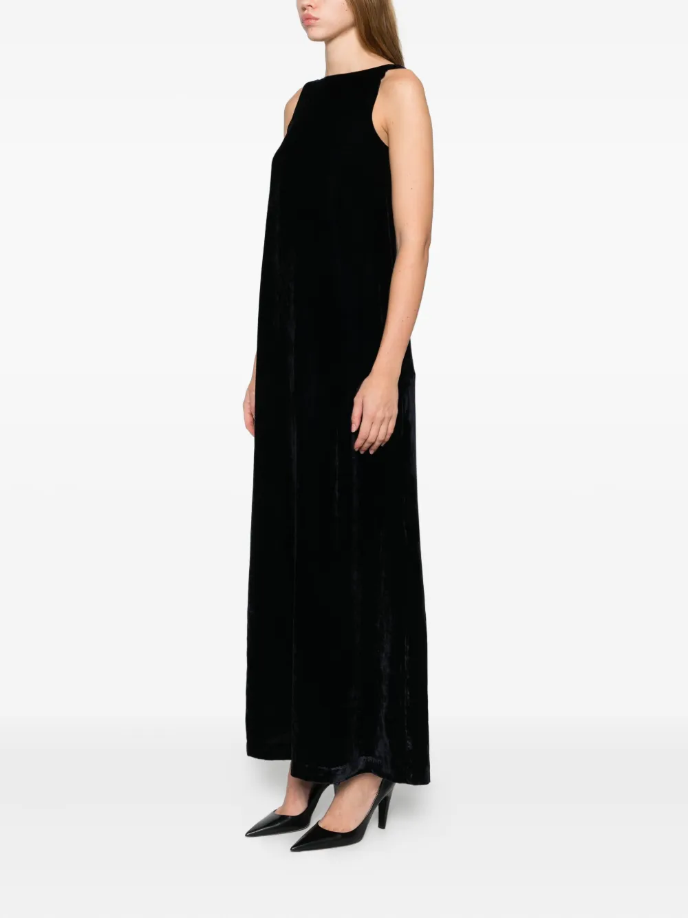 Peserico Mouwloze maxi-jurk Zwart