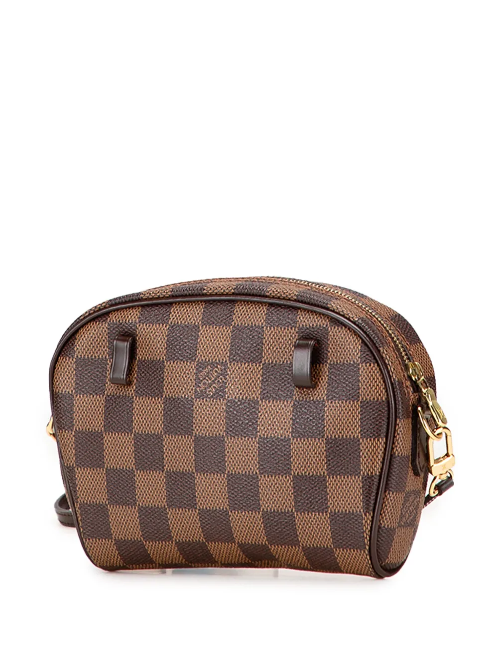 Pre-owned Louis Vuitton 2003 Damier Ebene Ipanema Pochette Crossbody Bag In Brown