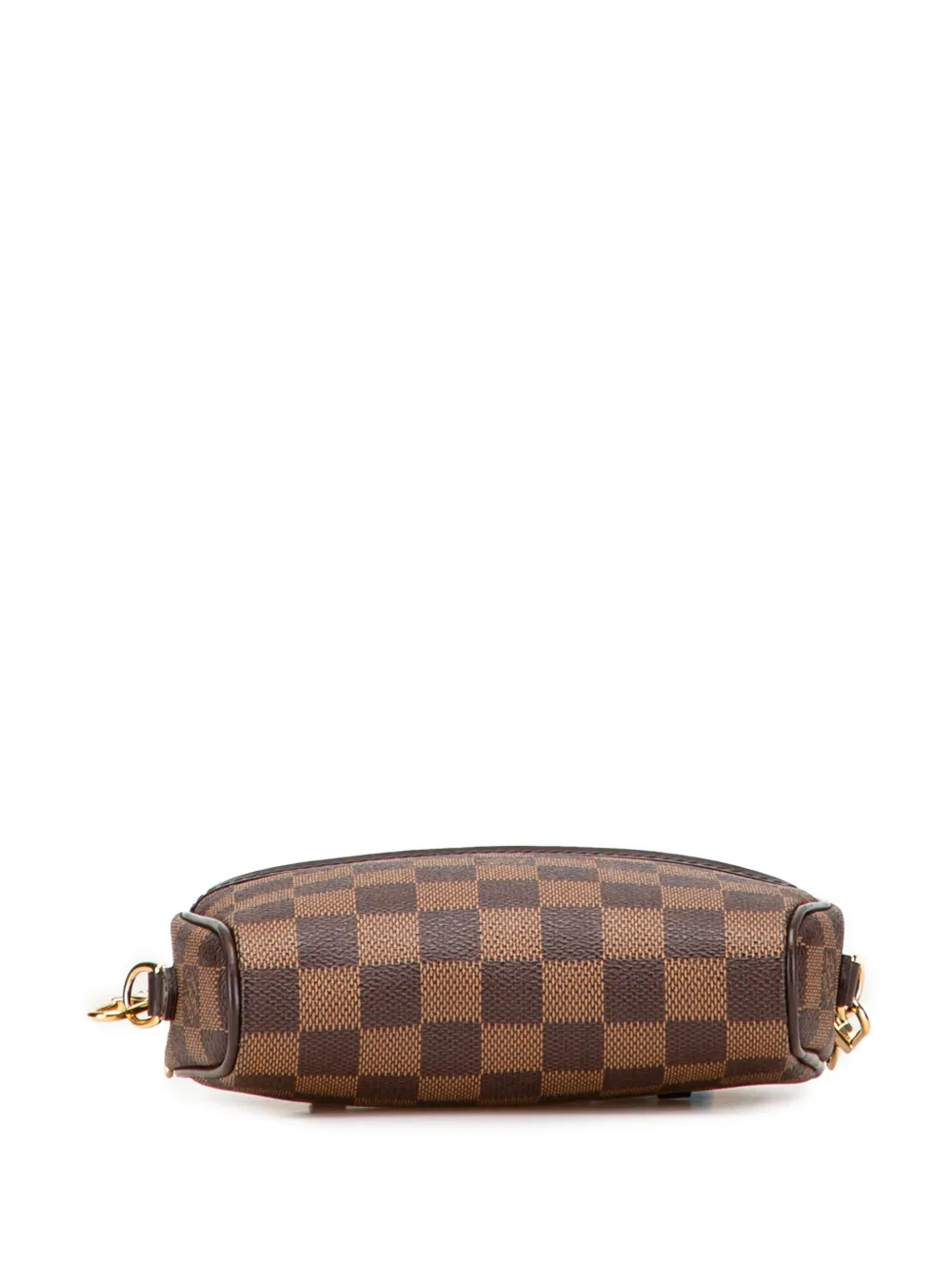 Pre-owned Louis Vuitton 2003 Damier Ebene Ipanema Pochette Crossbody Bag In Brown