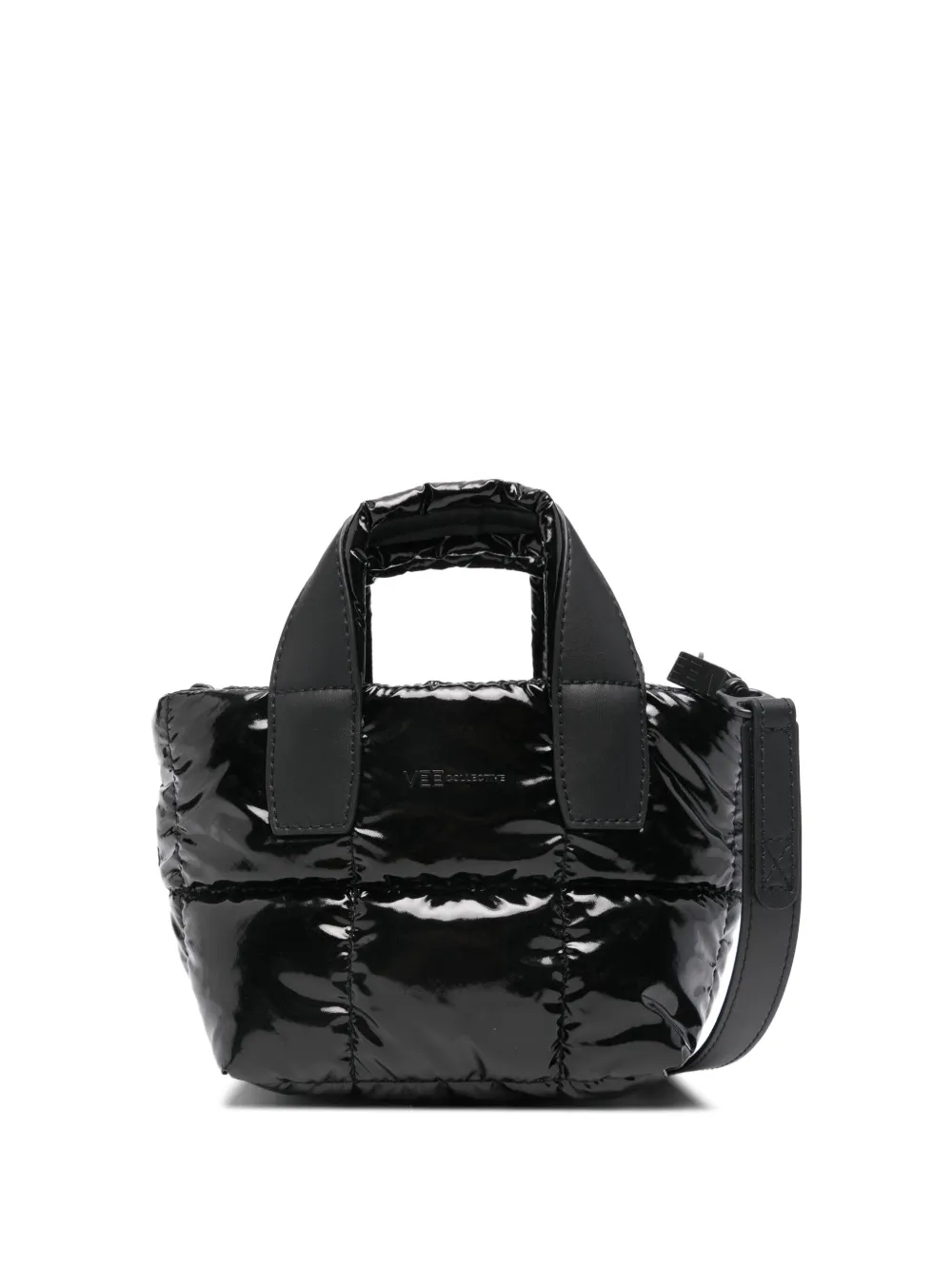 VeeCollective mini quilted tote bag - Nero