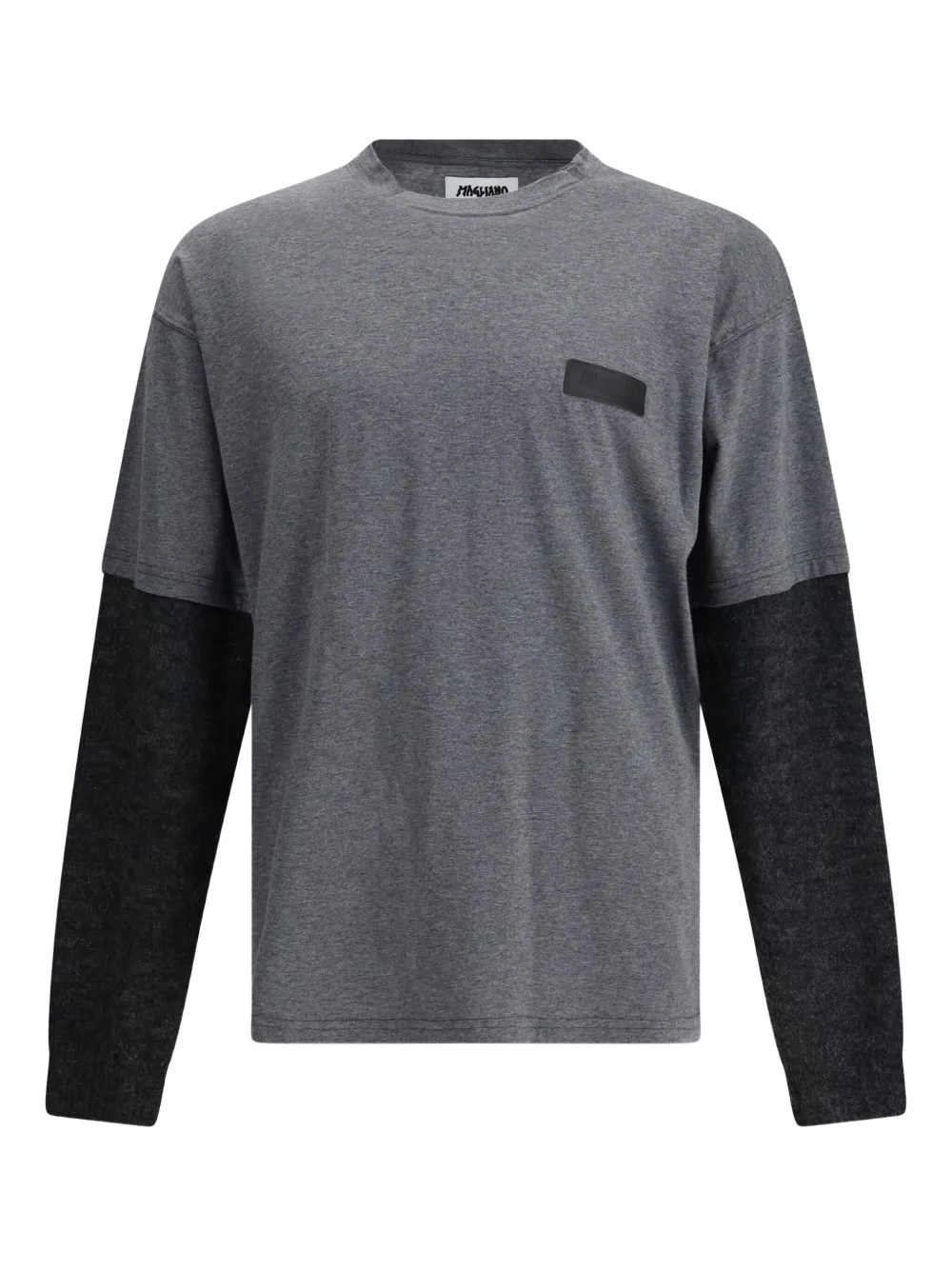 Magliano Trauma Long Sleeve In Contrast T-shirt In Gray