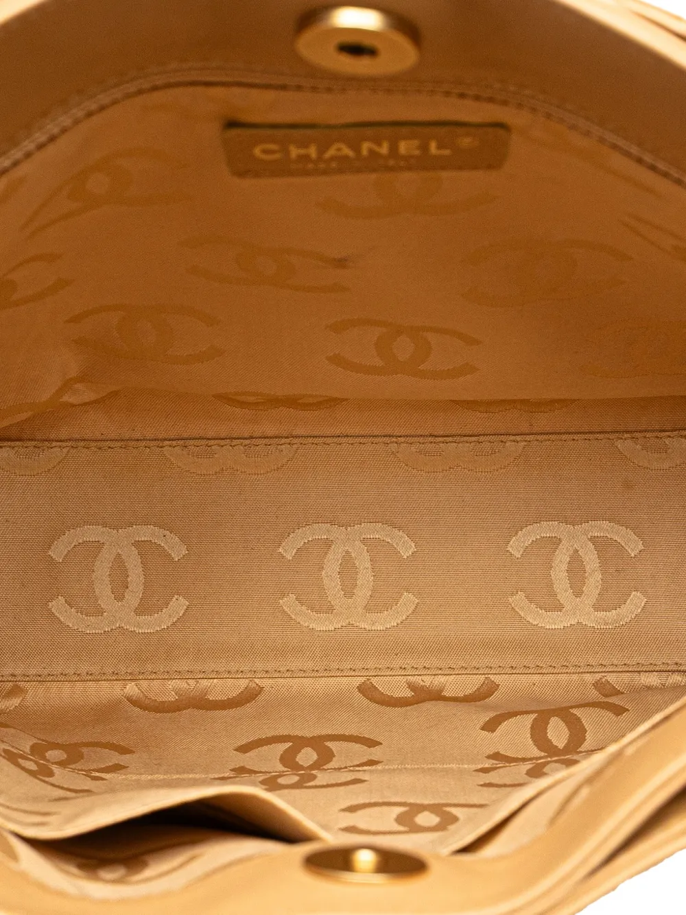 Pre-owned Chanel 2004-2005 Cc Wild Stitch Calfskin Handbag In Brown