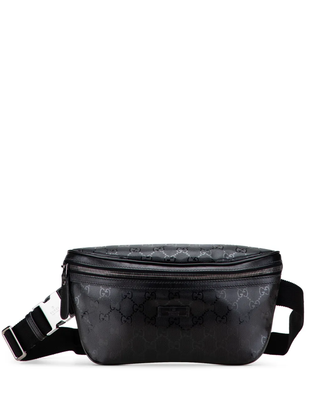 Pre-owned Gucci 2000-2015 Gg Imprime Belt Bag In Black