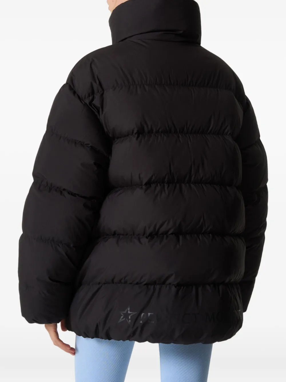 Perfect Moment Logo-print High-neck Coat In Black