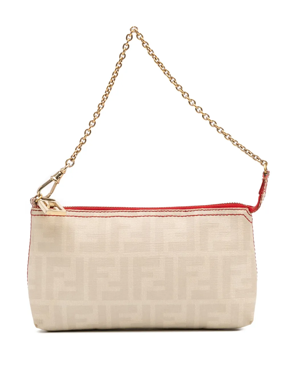 Fendi Pre-Owned 2000-2010 Zucca Spalmati Chain Pochette shoulder bag - Fendi Pre-Owned 2000-2010 Zucca Spalmati Chain Pochette shoulder bag -