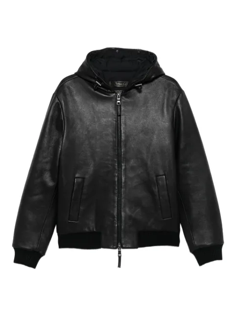 THE JACK LEATHERS hooded leather jacket