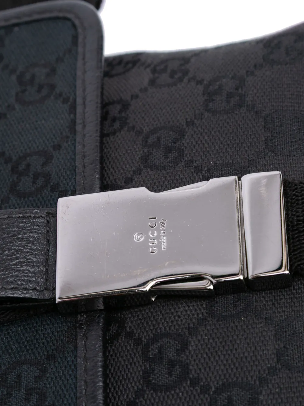 Pre-owned Gucci 2000-2015 Gg Canvas Belt Bag In Black