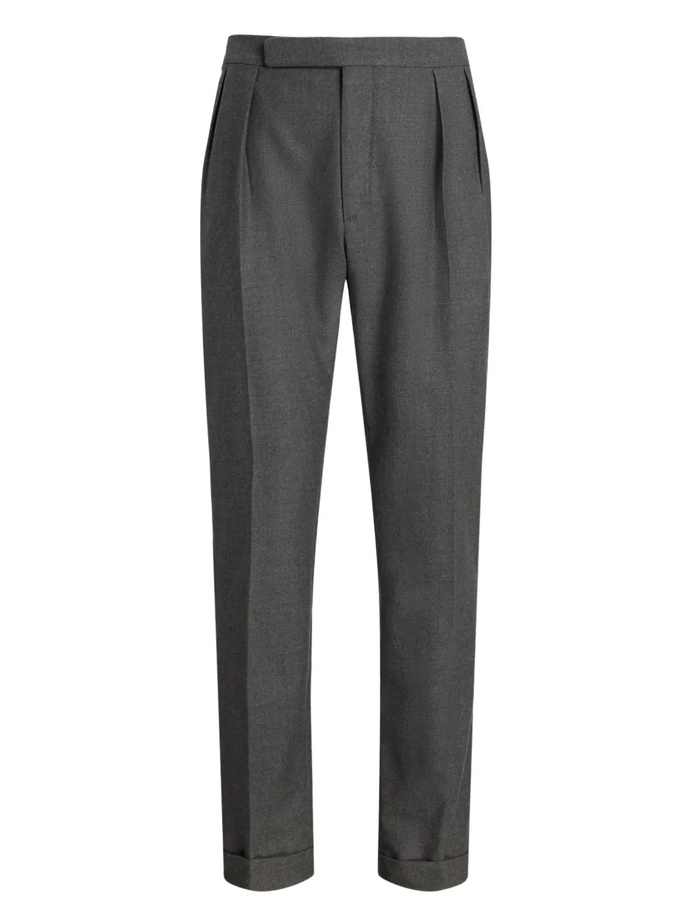 Ralph Lauren Purple Label Gregory pleated flannel trousers | Grey | Image 1