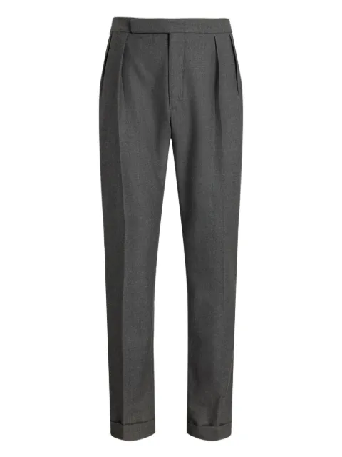 Ralph Lauren Purple Label Gregory pleated flannel trousers