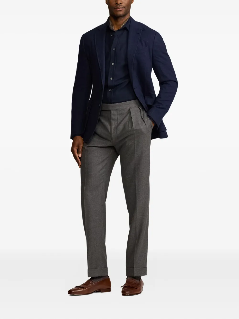 Ralph Lauren Purple Label Gregory pleated flannel trousers | Tailored Pants | Image 2