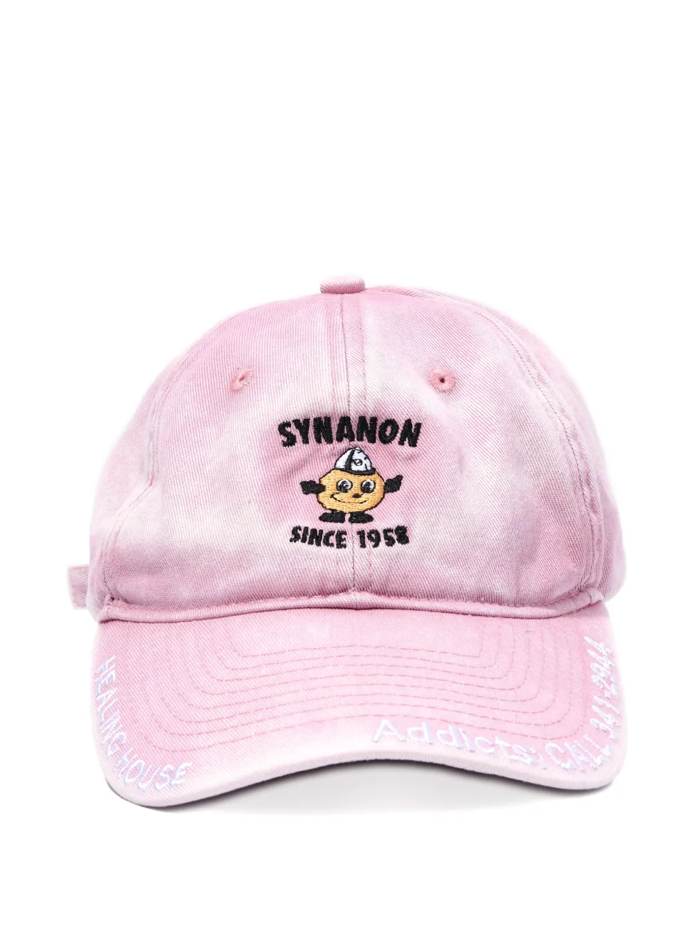 Paly Washed-effect Baseball Cap In Pink