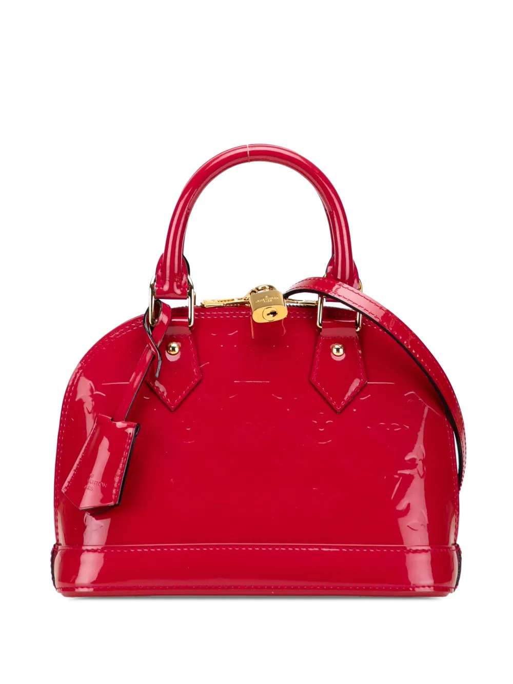 Louis Vuitton Pre-Owned 2013 モノグラム ヴェルニ アルマ BB サッチェルバッグ - レッド Louis Vuitton Pre-Owned 2013 モノグラム ヴェルニ アルマ BB サッチェルバッグ - レッド
