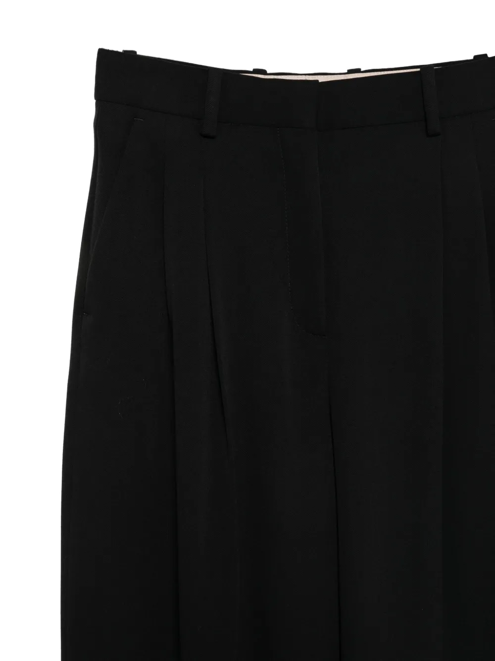 Agnona Pleat-detail Tailored Trousers In Black