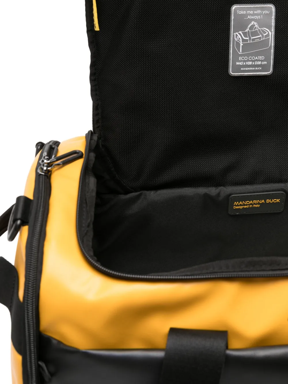 Mandarina Duck Colour-block Zipped Duffle Bag In Yellow