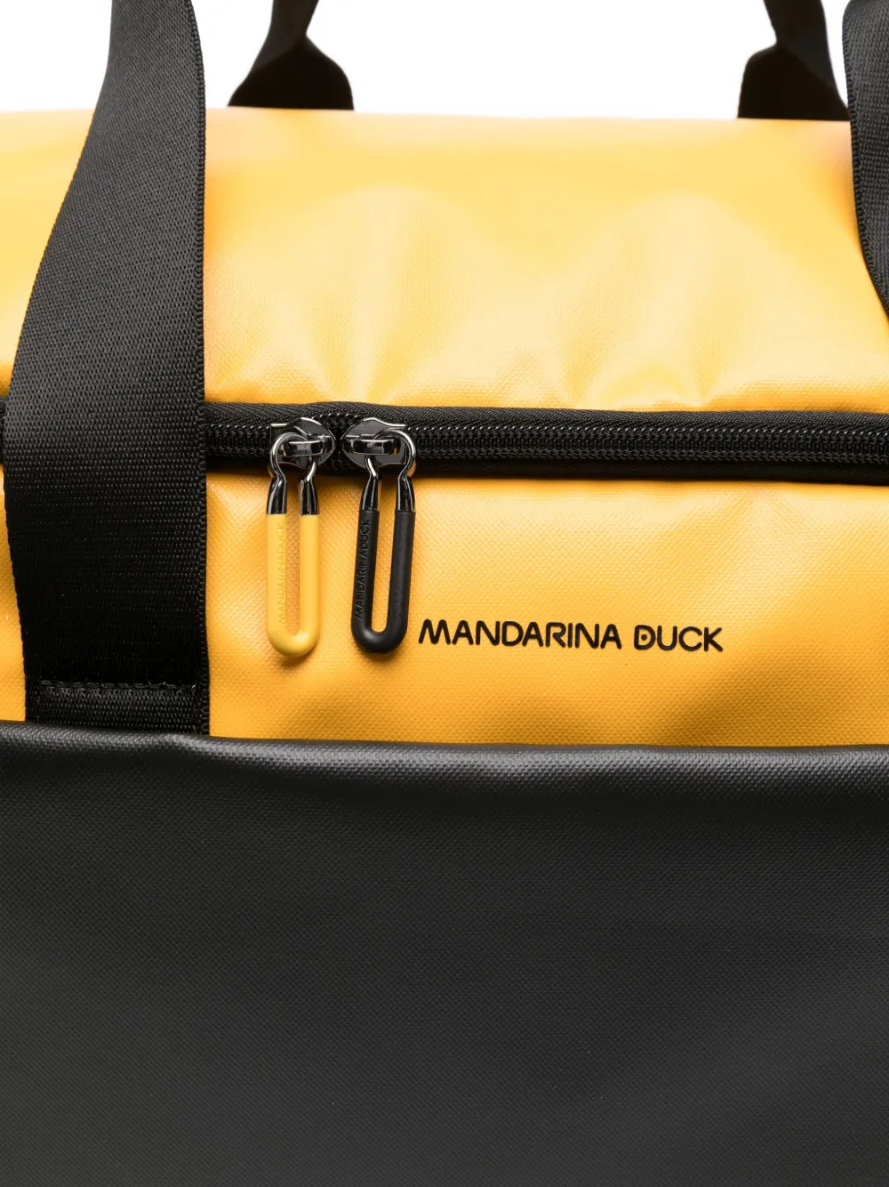Mandarina Duck Colour-block Zipped Duffle Bag In Yellow