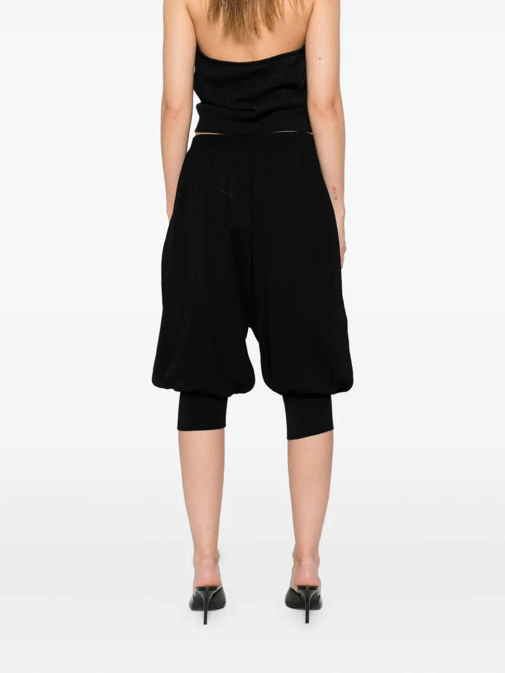 Paloma Wool Gathered Merino-wool Pants In Black
