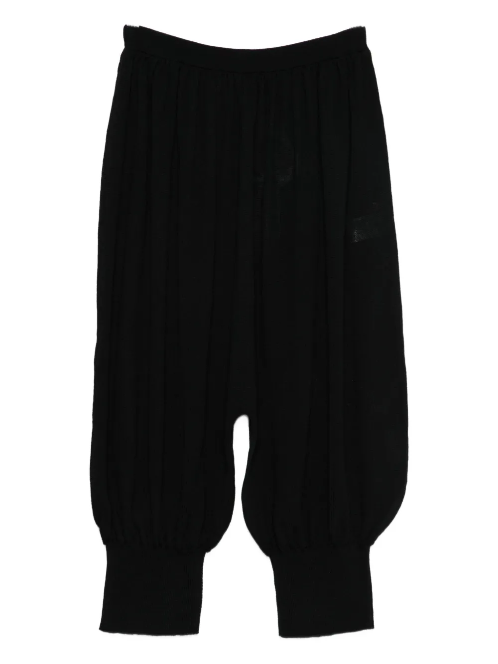 Paloma Wool Gathered Merino-wool Pants In Black