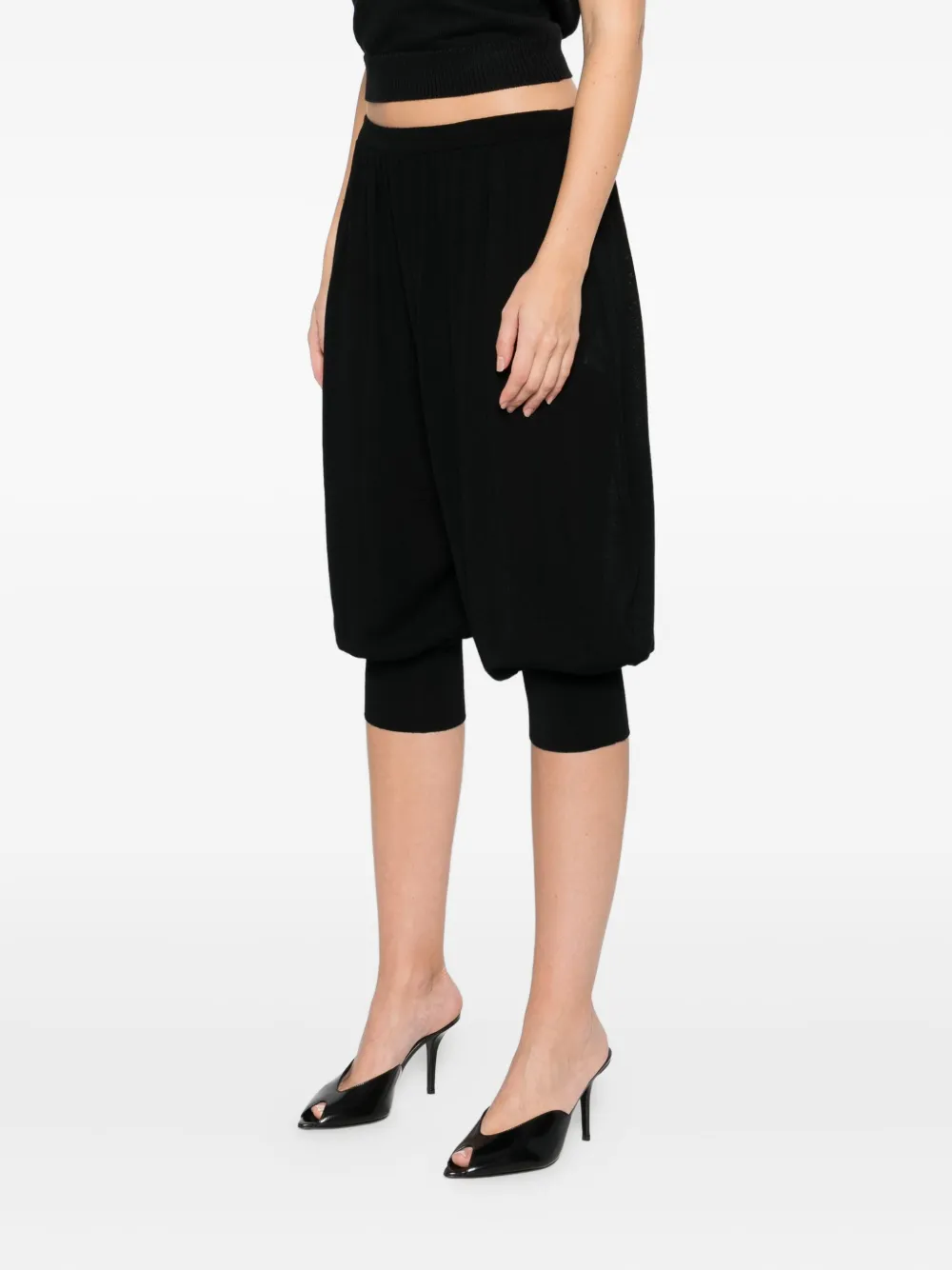 Paloma Wool Gathered Merino-wool Pants In Black